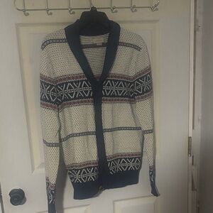 Jack & Jones Navy and Cream Cardigan